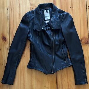Soia & Kyo Black Leather Jacket XXS